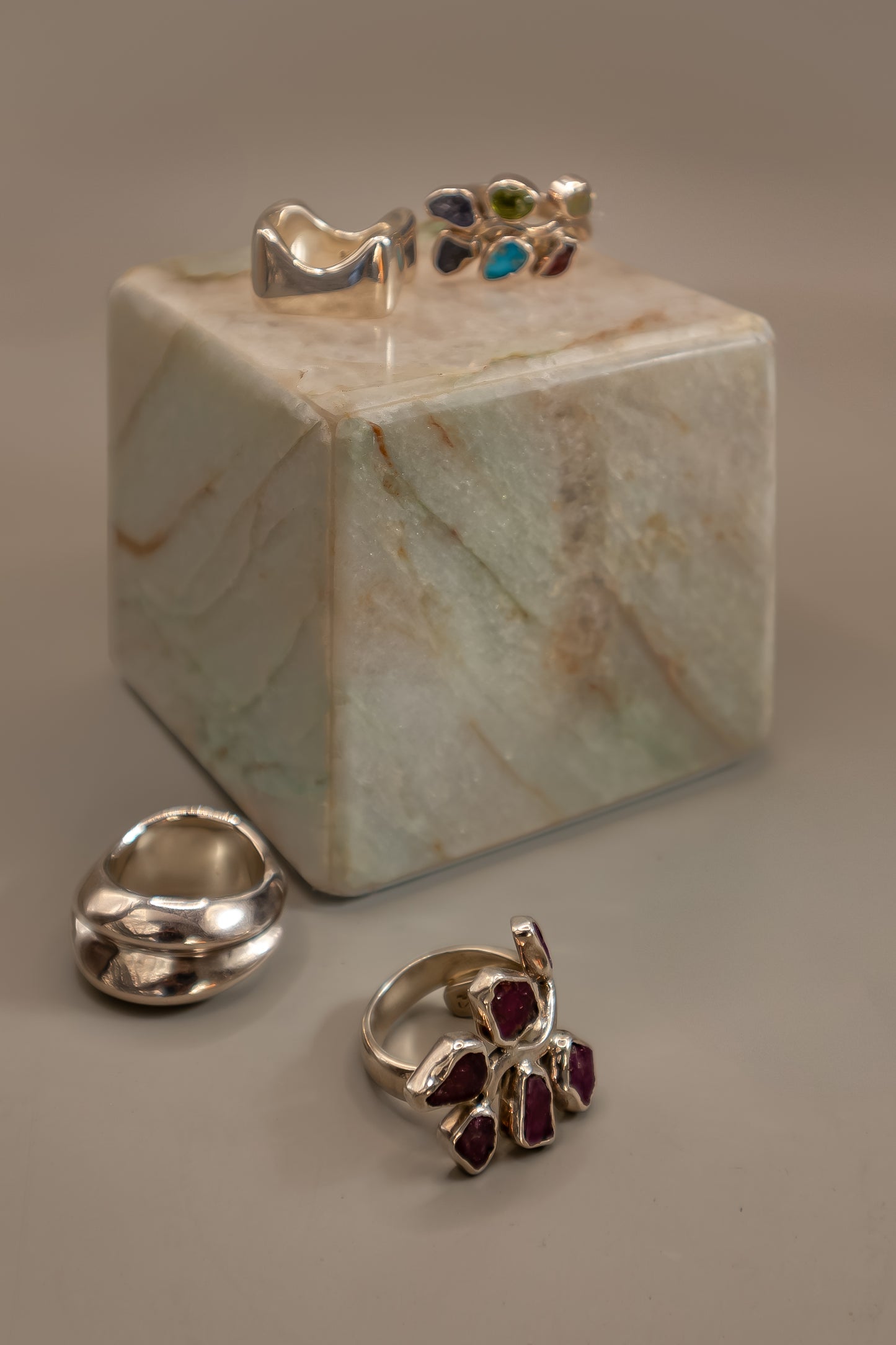 Anillo Plata Rubíes