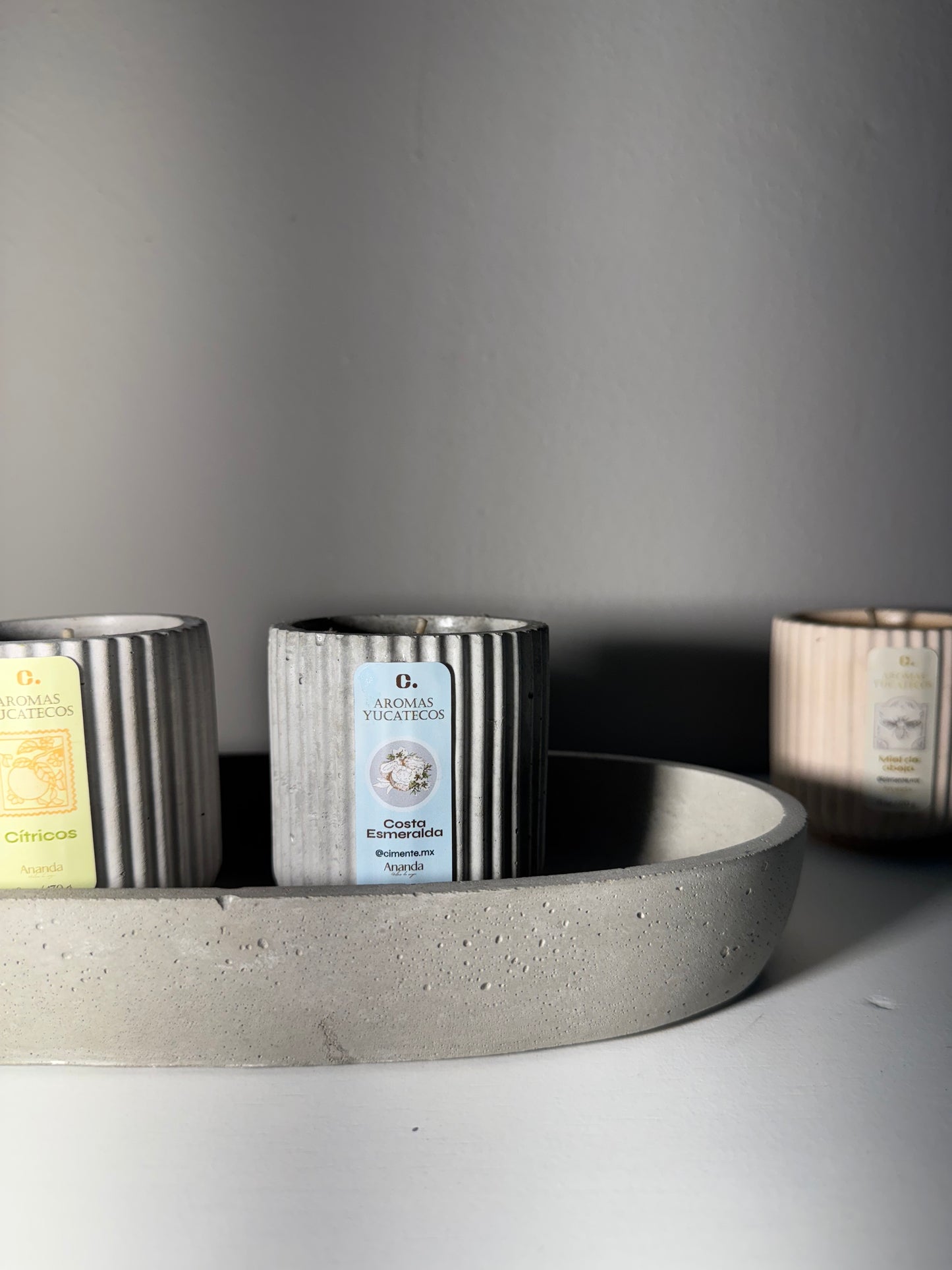 Velas Aromáticas Cemento