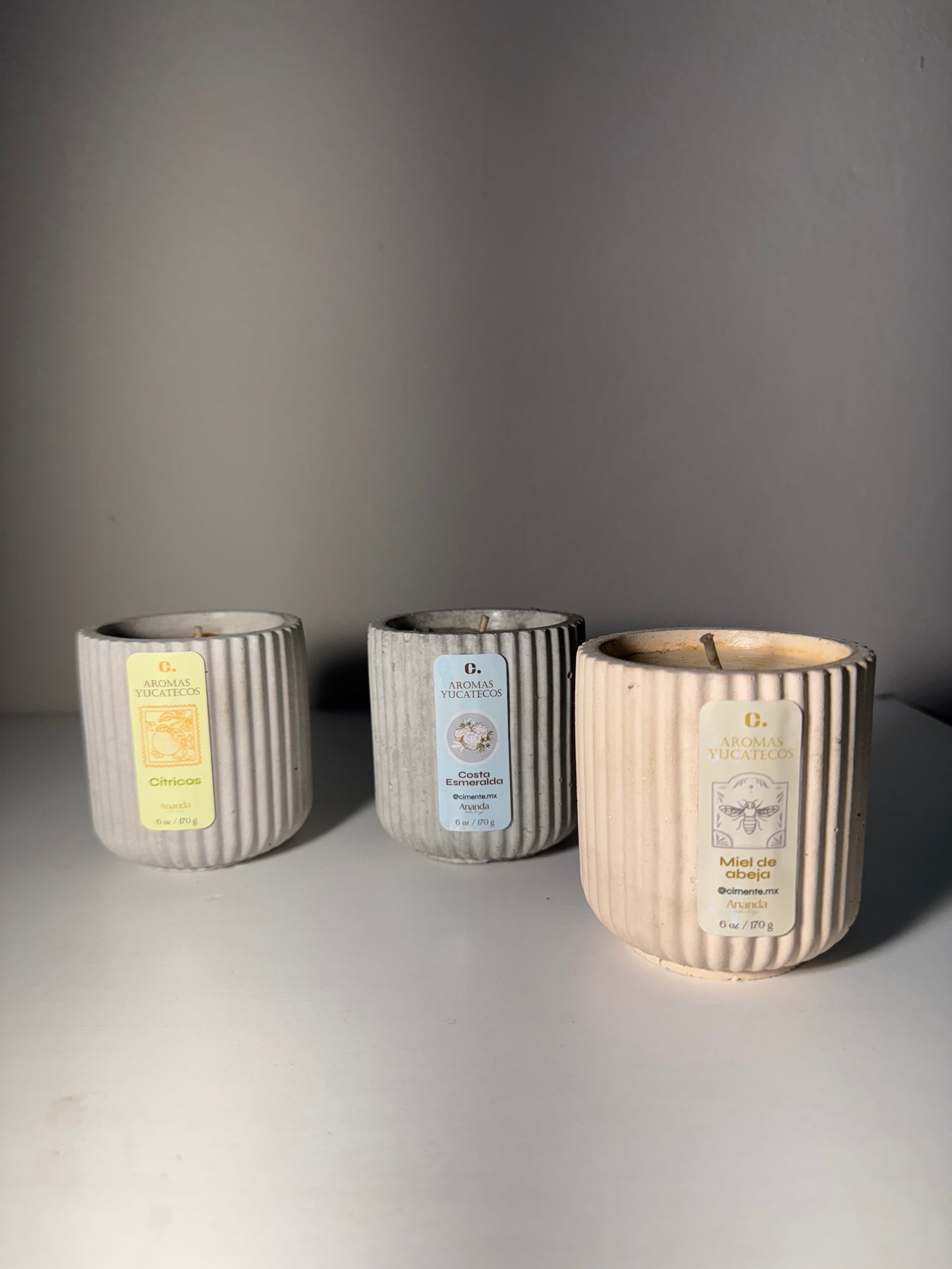 Velas Aromáticas Cemento