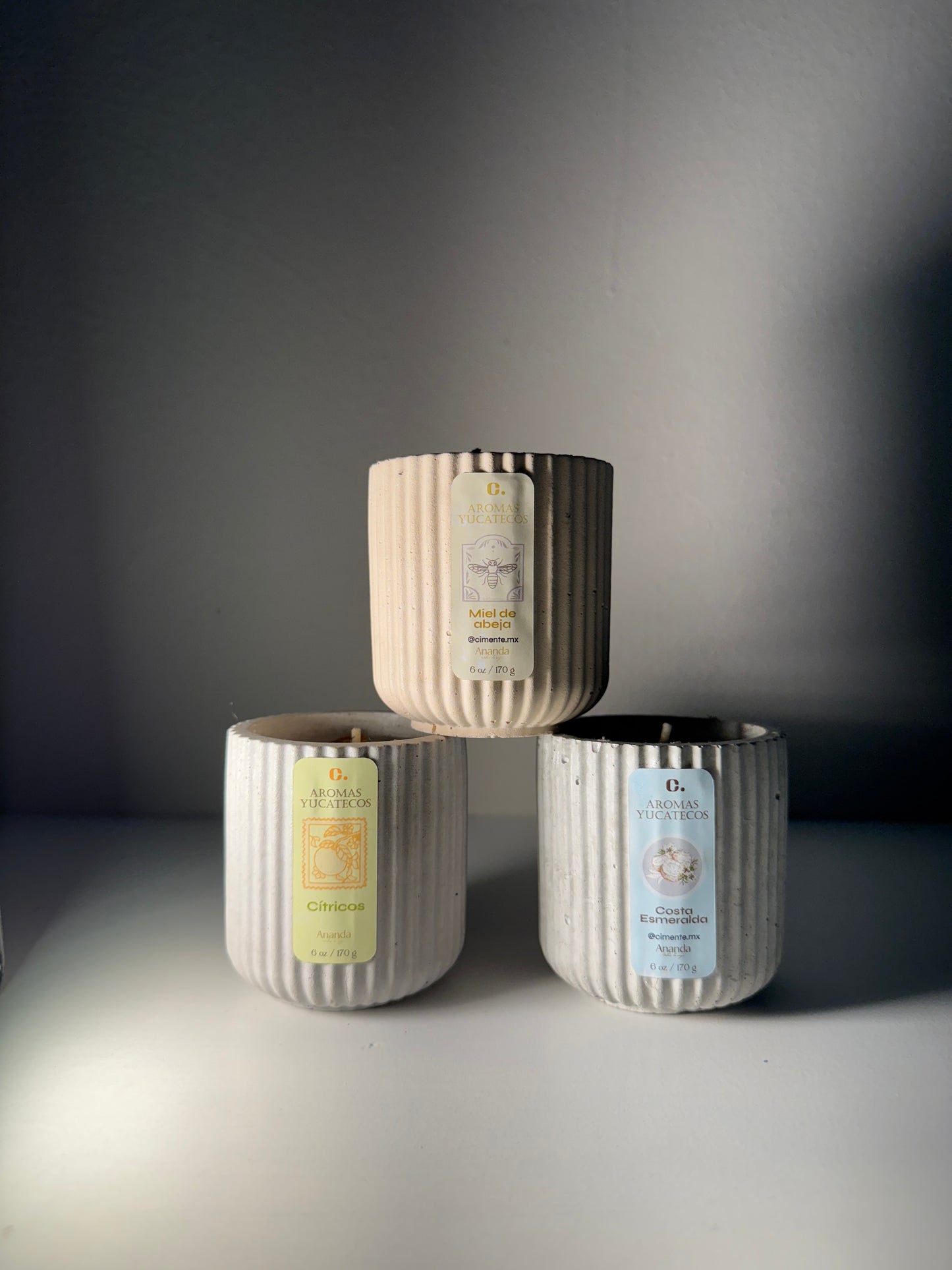 Velas Aromáticas Cemento