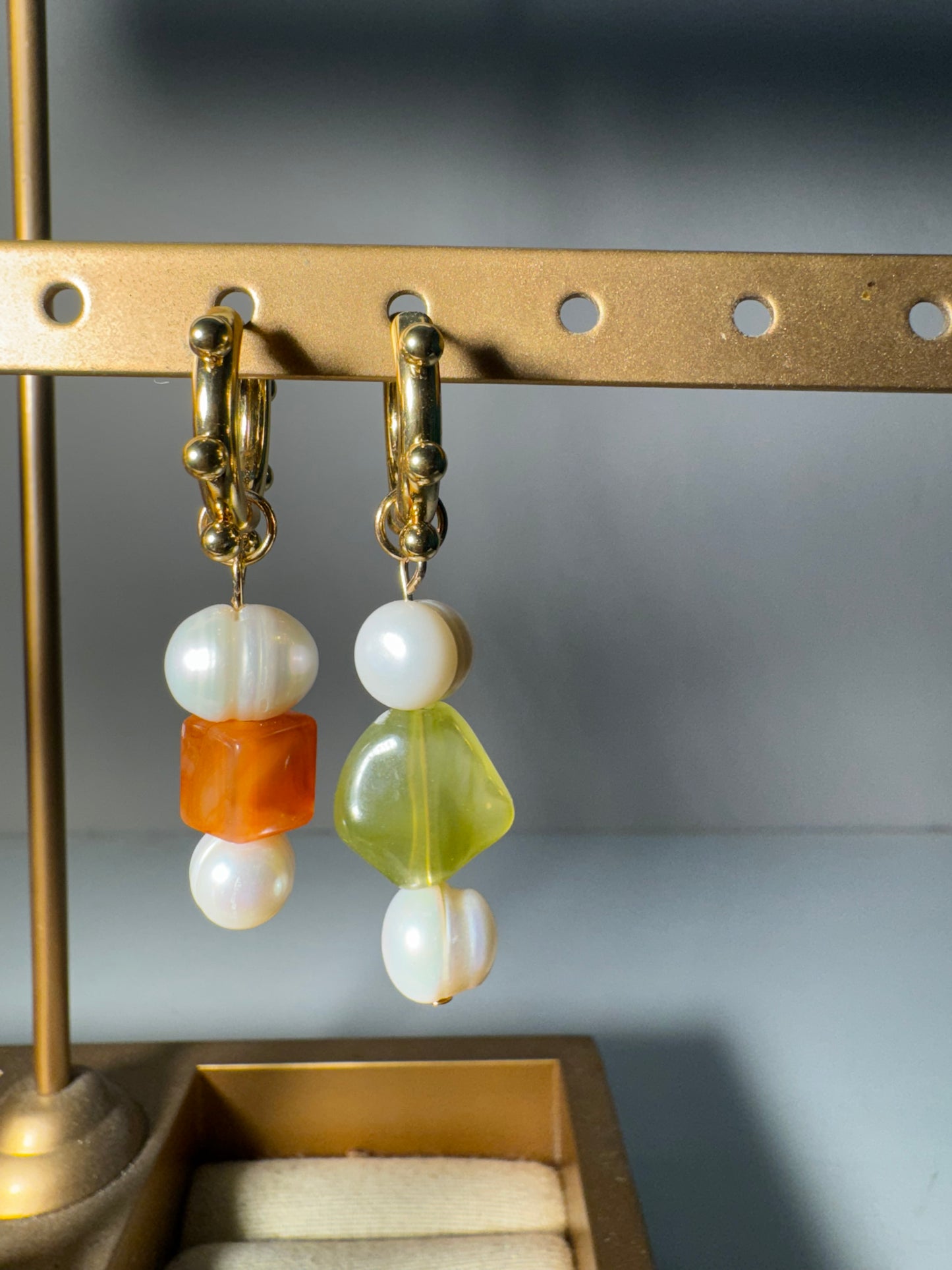 Aretes Formas Blancas