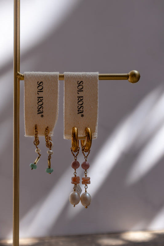 Aretes Sol Rosa